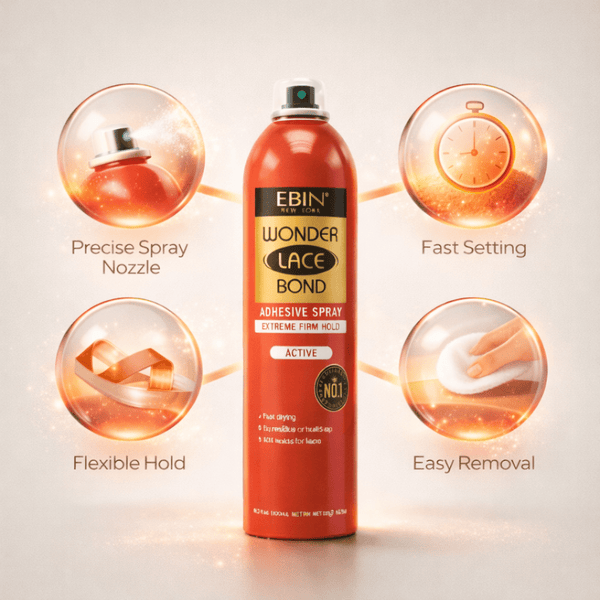 Ebin New York Wonder Lace Bond Adhesive Spray Extreme Firm Hold Active 420ml - CosFair GmbH