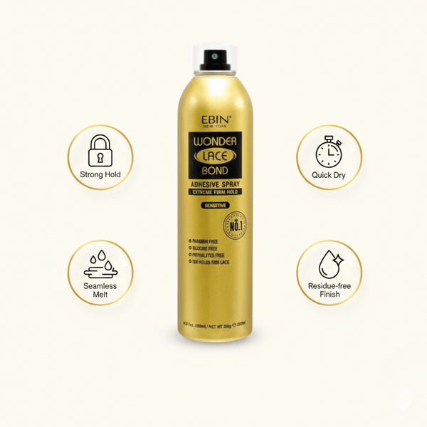 Ebin New York Wonder Lace Bond Adhesive Spray Extreme Firm Hold Sensitive 420ml - CosFair GmbH