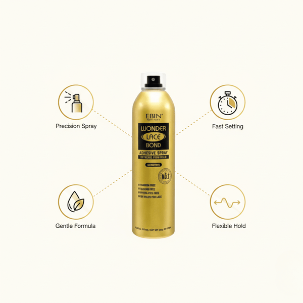 Ebin New York Wonder Lace Bond Adhesive Spray Extreme Firm Hold Sensitive 420ml - CosFair GmbH