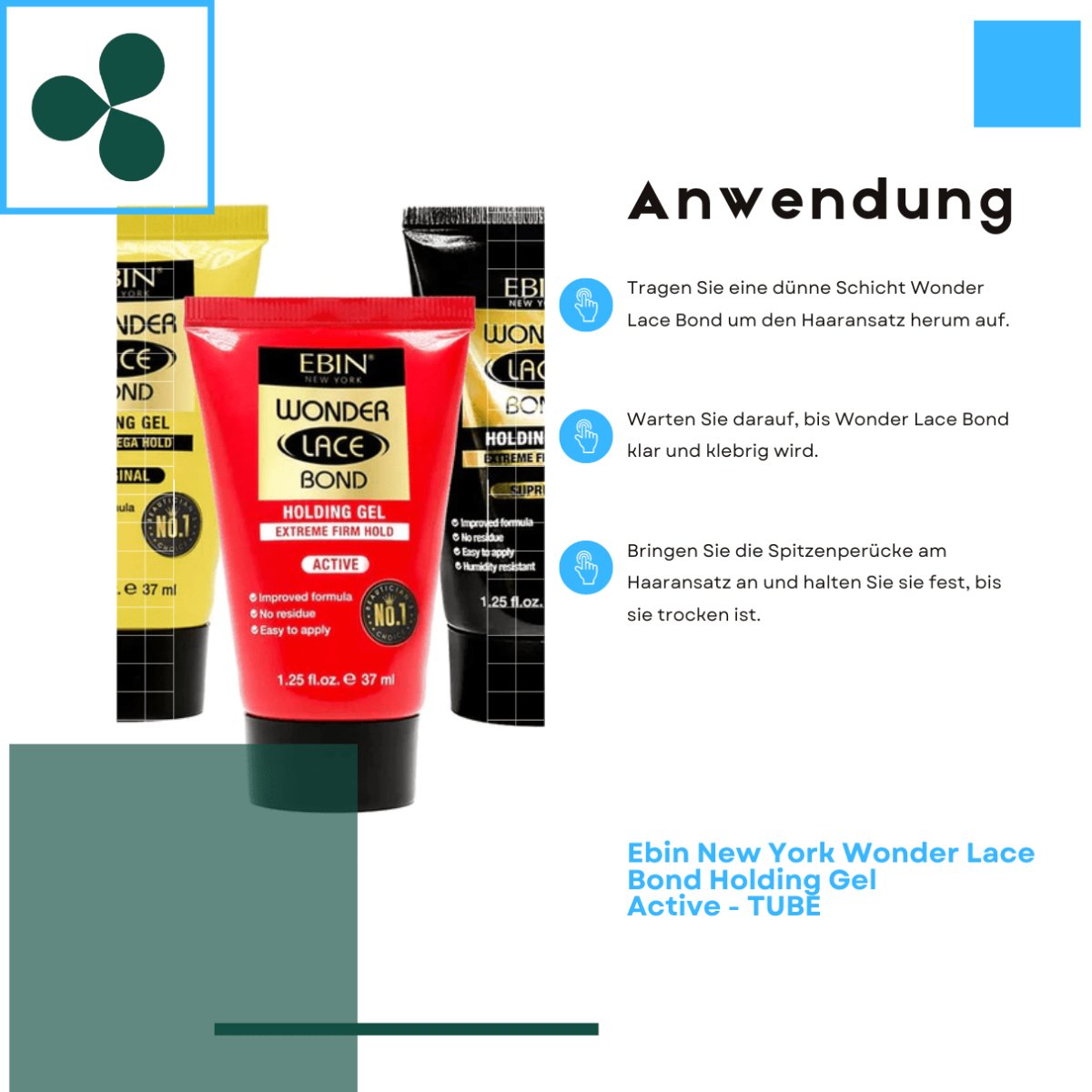 Ebin New York Wonder Lace Bond Holding Gel Active 37ml - CosFair GmbH