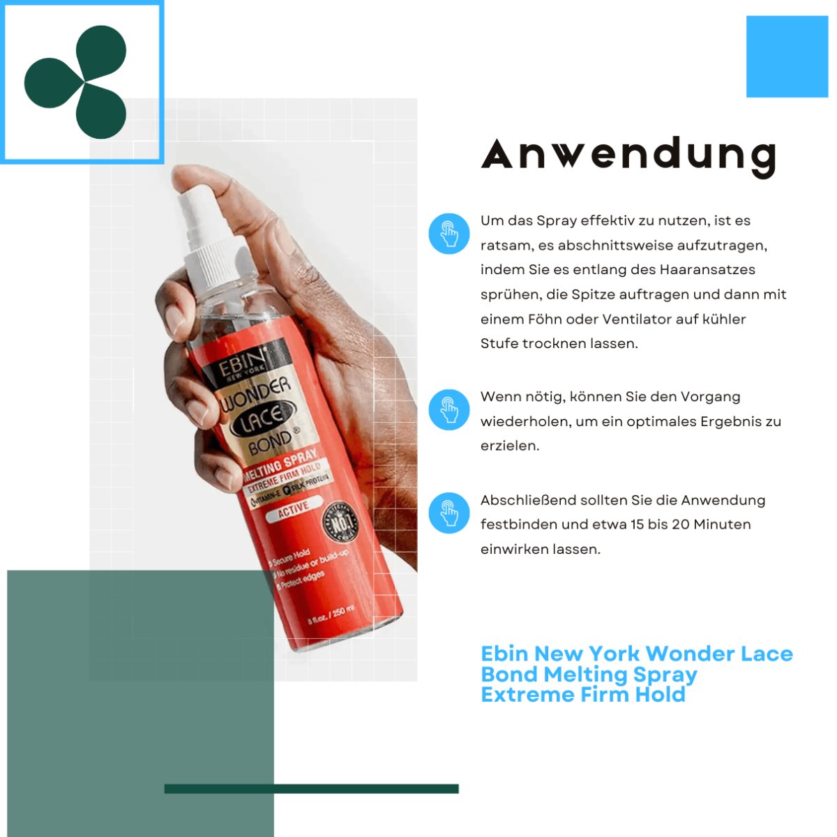 Ebin New York Wonder Lace Bond Melting Spray Extreme Firm Hold 250ml - CosFair GmbH