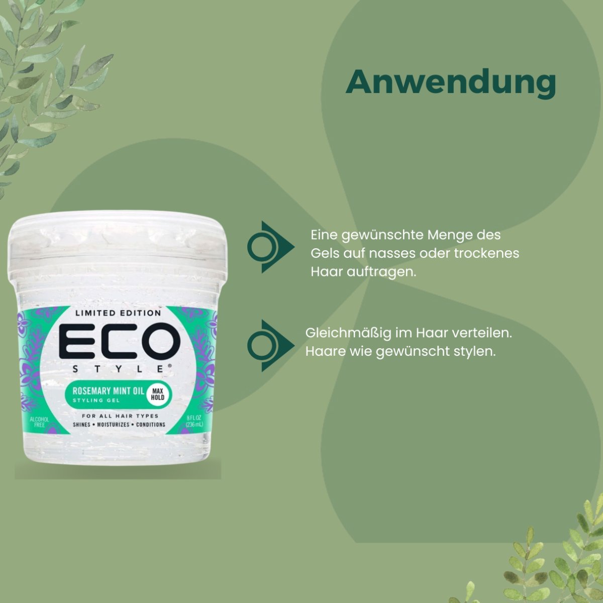 Eco Style Rosemary Mint Oil Gel 236ml - CosFair GmbH