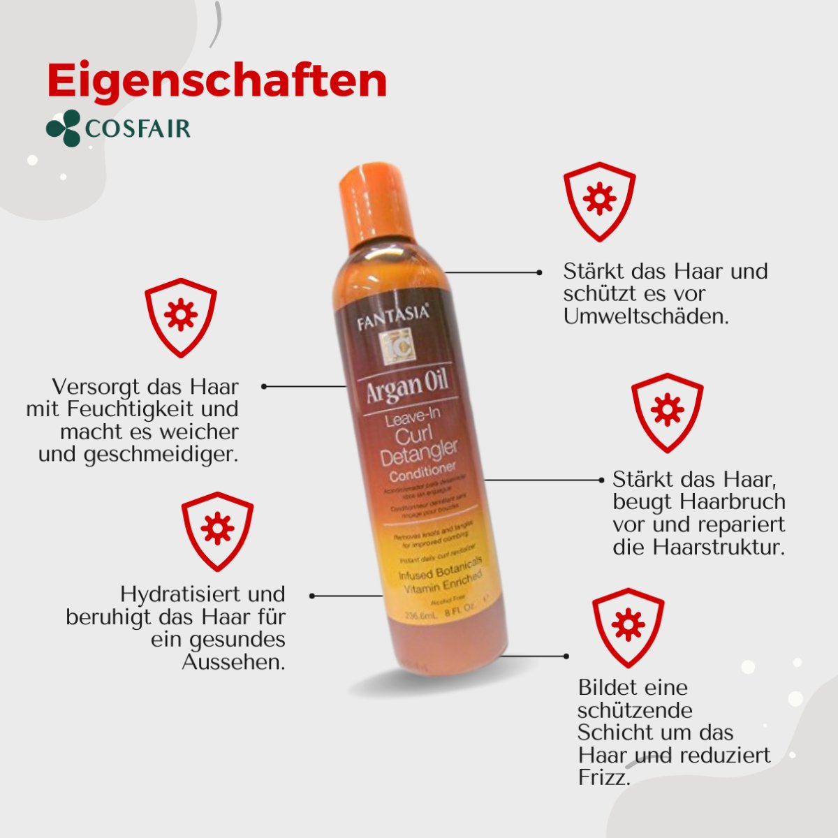 Fantasia IC Argan Oil Leave - in Curl Detangler Conditioner - CosFair GmbH