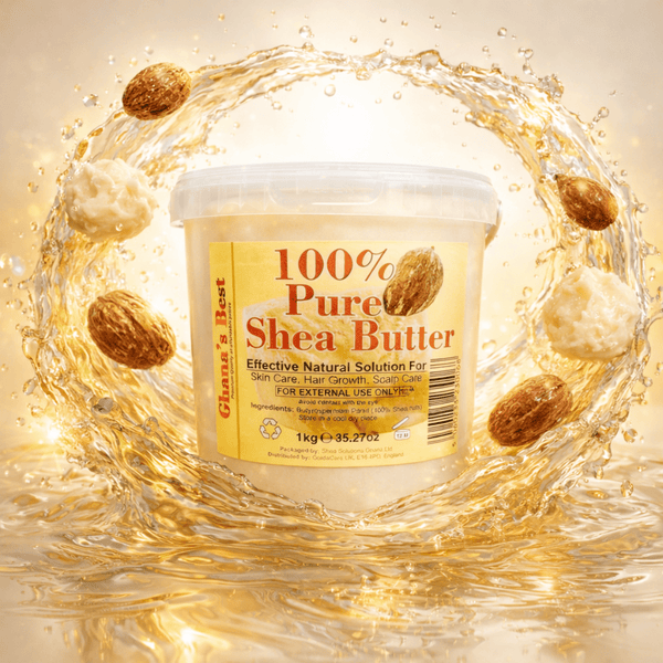 Ghana's Best Easy Melt 100% Pure Shea Butter 1000g - WHITE - CosFair GmbH