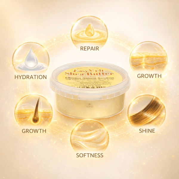 Ghana's Best Easy Melt 100% Pure Shea Butter 180g - WHITE - CosFair GmbH