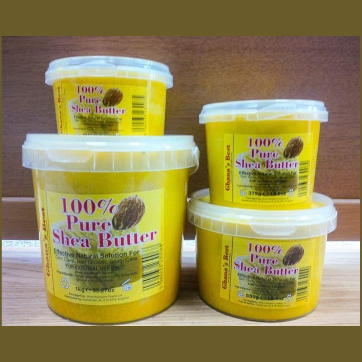 Ghana's Best Easy Melt 100% Pure Shea Butter 1KG - YELLOW - CosFair GmbH