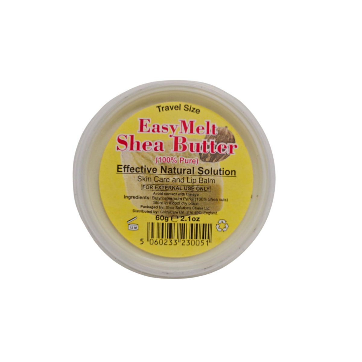 Ghana's Best Easy Melt 100% Pure Shea Butter 60g - WHITE - CosFair GmbH