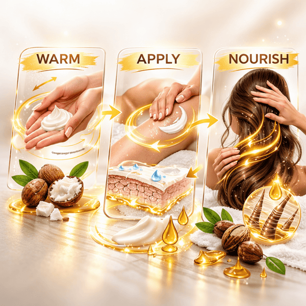 Ghana's Best Easy Melt 100% Pure Shea Butter 60g - WHITE - CosFair GmbH