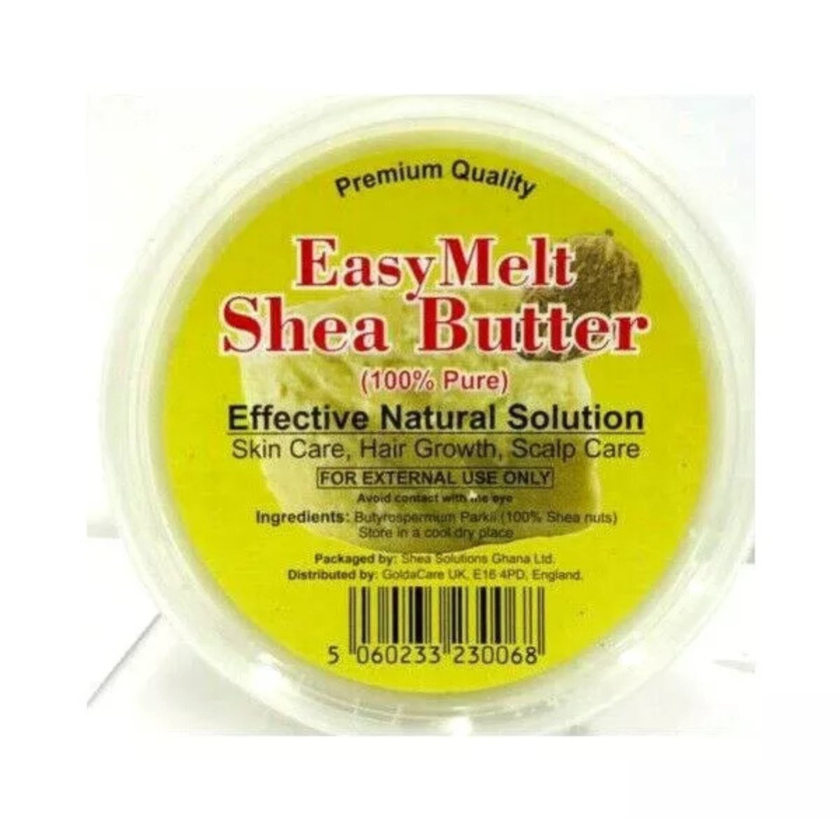 Ghana&#039;s Best Easy Melt 100% Pure Shea Butter 60g - YELLOW - CosFair GmbH