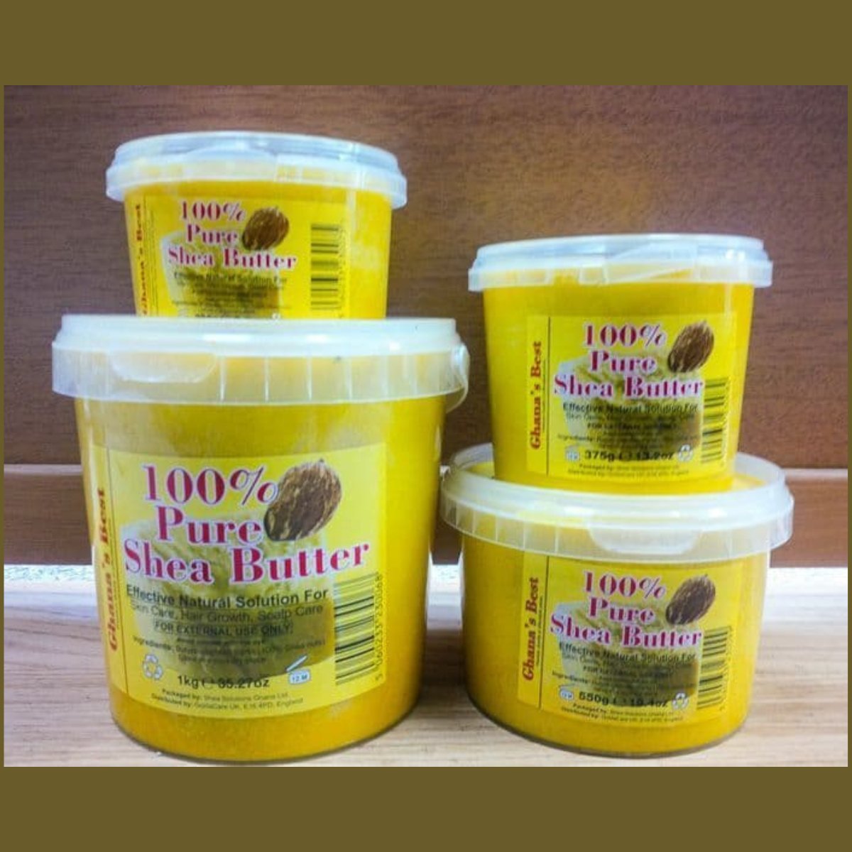 Ghana&#039;s Best Easy Melt 100% Pure Shea Butter 280g - YELLOW - CosFair GmbH