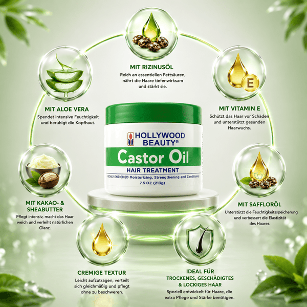 Hollywood Beauty Castor Oil Hair Treatment - 213g - CosFair GmbH