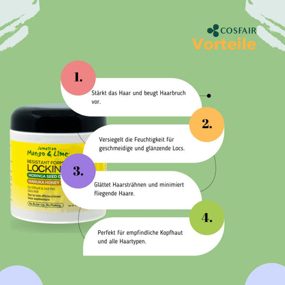 Jamaican Mango &amp; Lime Moringa &amp; Manuka Locking Gel 177g - CosFair GmbH
