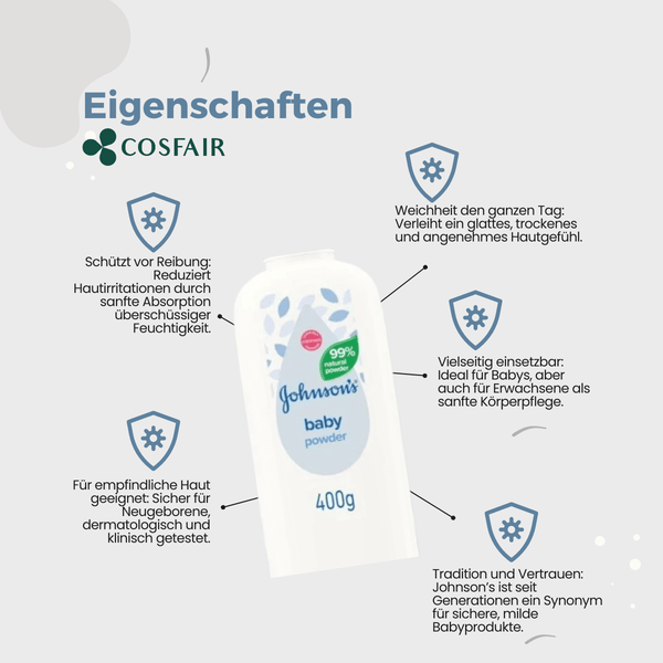 Johnson's Baby Powder 400 g - CosFair GmbH