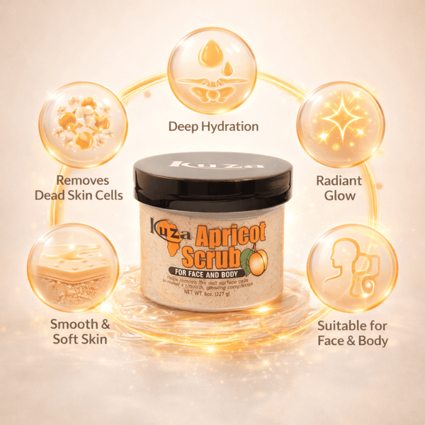 Kuza Apricot Scrub for Face & Body 227 g - CosFair GmbH