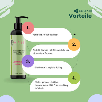 Mielle Rosemary Mint Daily Styling Créme 240ml - CosFair GmbH