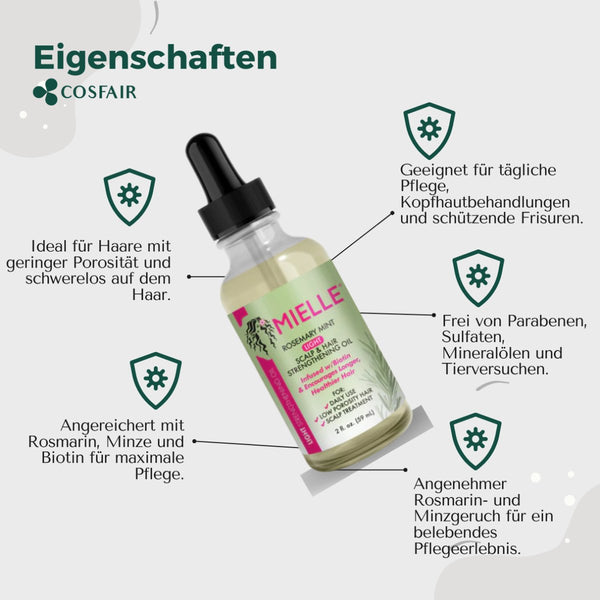 Mielle Rosemary Mint Light Scalp &amp; Hair Strengthening Oil 59ml - CosFair GmbH