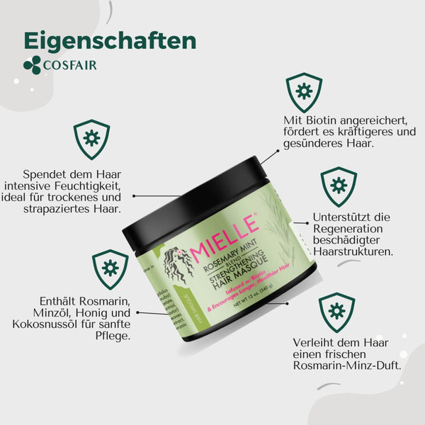 Mielle Rosemary Mint Strengthening Hair Masque 340g - CosFair GmbH