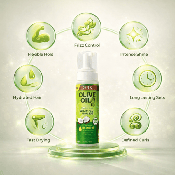 ORS Olive Oil Hold Shine Wrap Set Mousse 207 ml - CosFair GmbH