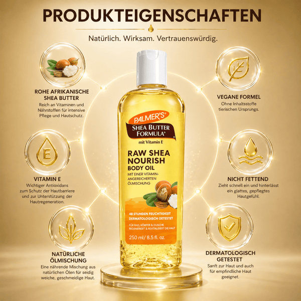 Palmer's Raw Shea Nourish Body Oil - 250ml - CosFair GmbH