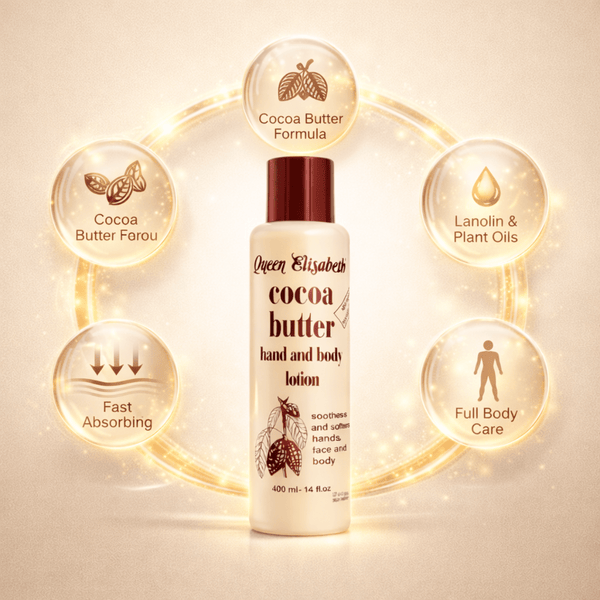 Queen Elisabeth Cocoa Butter Hand and Body Lotion 400 ml - CosFair GmbH