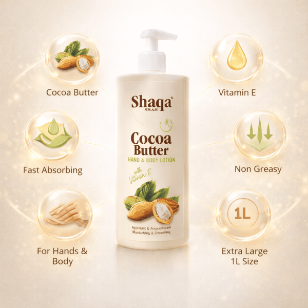 Shaqa Cocoa Butter Hand & Body Lotion - 1L - CosFair GmbH