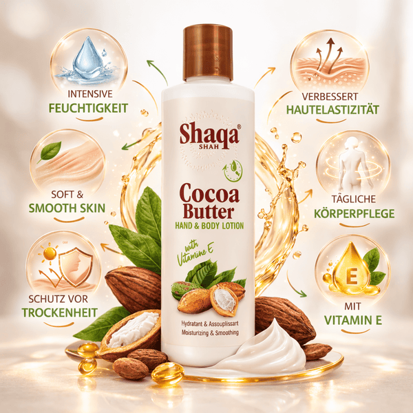 Shaqa Cocoa Butter Hand & Body Lotion 500 ml - CosFair GmbH