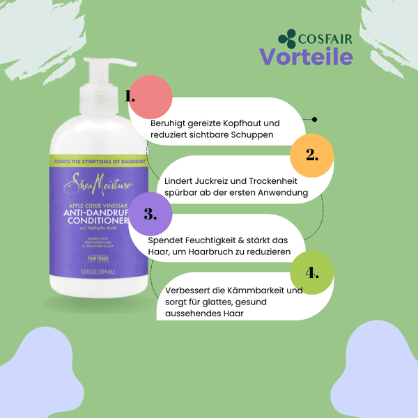 Shea Moisture Apple Cider Vinegar Anti - Dandruff Conditioner 384 ml - CosFair GmbH