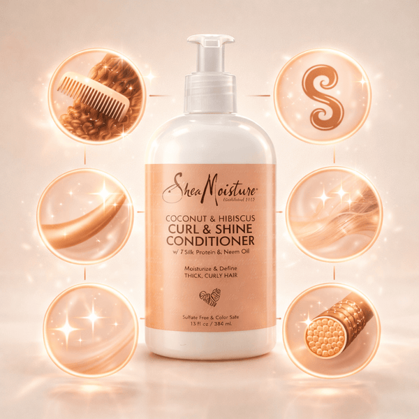 Shea Moisture Coconut & Hibiscus Curl Shine Conditioner 384 ml - CosFair GmbH