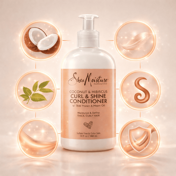 Shea Moisture Coconut & Hibiscus Curl Shine Conditioner 384 ml - CosFair GmbH