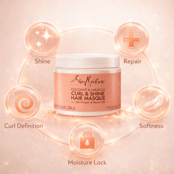 Shea Moisture Coconut & Hibiscus Curl Shine Hair Masque - CosFair GmbH