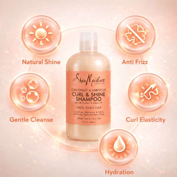 Shea Moisture & Coconut Hibiscus Curl Shine Shampoo 384 ml - CosFair GmbH