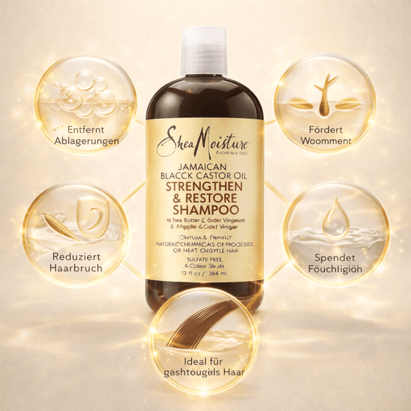 Shea Moisture Jamaican Black Castor Oil Restore Shampoo 384 ml - CosFair GmbH