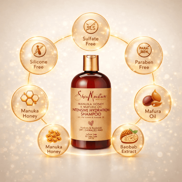 Shea Moisture Manuka Honey Mafura Oil Shampoo 384 ml - CosFair GmbH