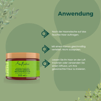 Shea Moisture Moringa &amp; Avocado Power Greens Reconstructor 355ml - CosFair GmbH