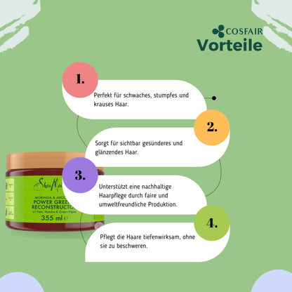 Shea Moisture Moringa &amp; Avocado Power Greens Reconstructor 355ml - CosFair GmbH