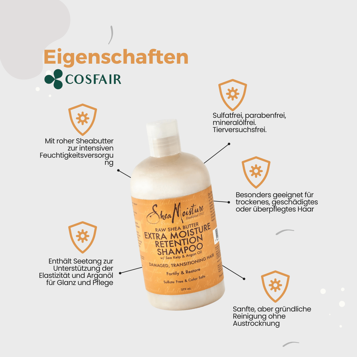 Shea Moisture Raw Shea Butter Extra Moisture Retention Shampoo 384 ml - CosFair GmbH