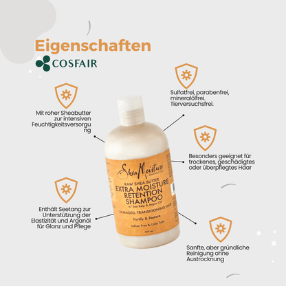Shea Moisture Raw Shea Butter Extra Moisture Retention Shampoo 384 ml - CosFair GmbH