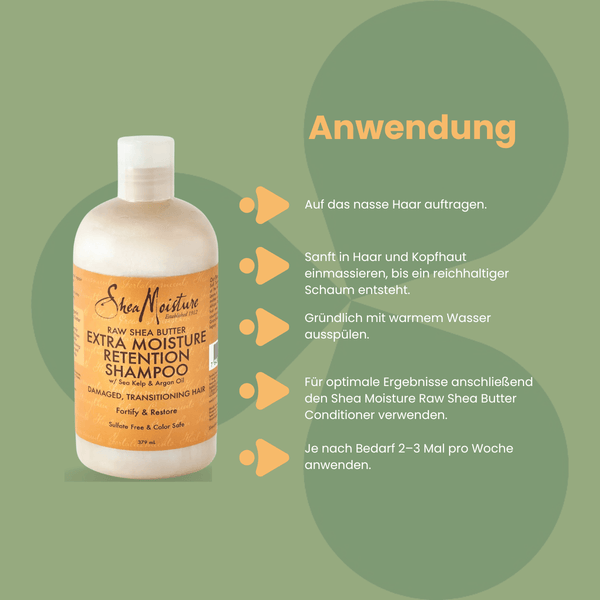 Shea Moisture Raw Shea Butter Extra Moisture Retention Shampoo 384 ml - CosFair GmbH