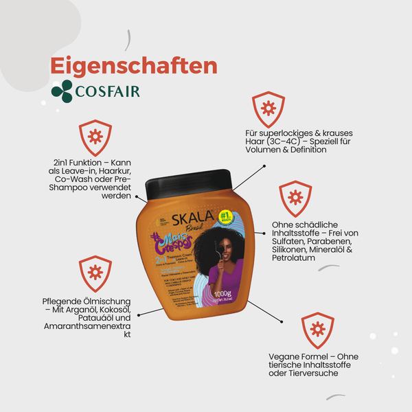 SKALA Brasil Mais Crespos 2 in 1 Hair Cream 1000g - CosFair GmbH