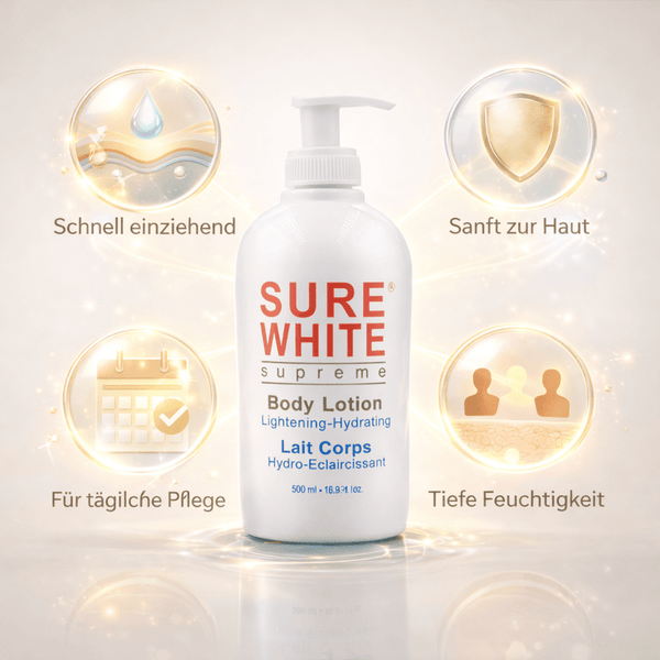 Sure White Supreme Body Lotion Lightening Hydrating 500 ml - CosFair GmbH