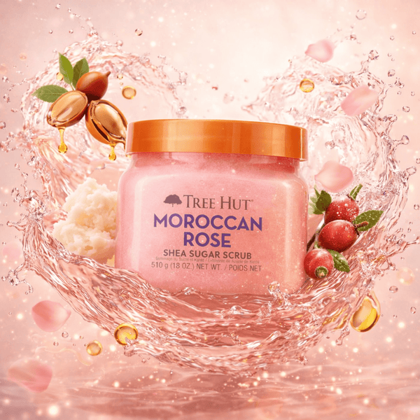 Tree Hut Moroccan Rose Shea Sugar Scrub – 510 g - CosFair GmbH