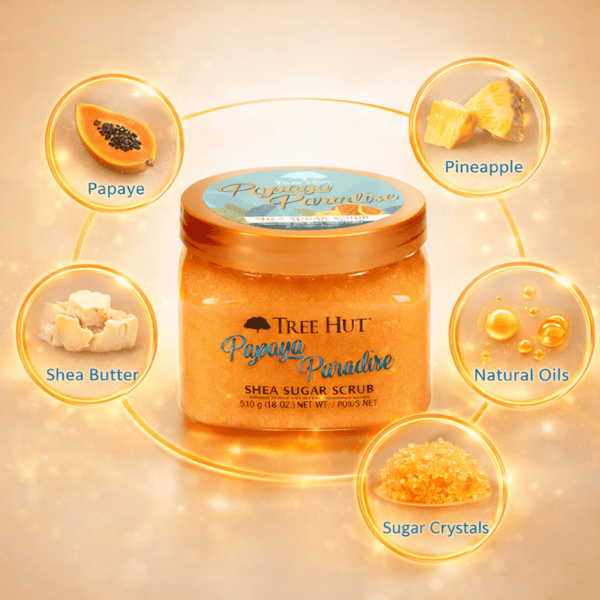 Tree Hut Papaya Paradise Shea Sugar Scrub - 510 g - CosFair GmbH