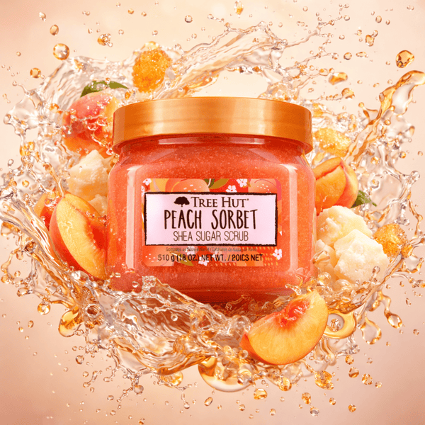 Tree Hut Peach Sorbet Shea Sugar Scrub - 510 g - CosFair GmbH