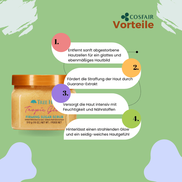 Tree Hut Tropic Glow Firming Shea Sugar Scrub – 510 g - CosFair GmbH