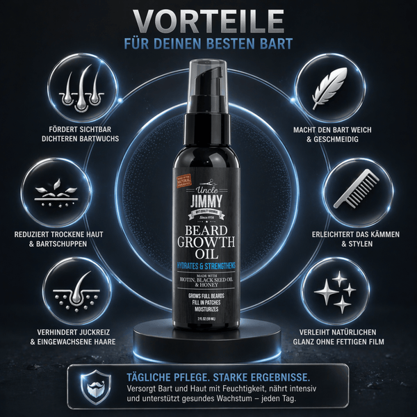 Uncle Jimmy Beard Growth Oil - Cool Oak - CosFair GmbH