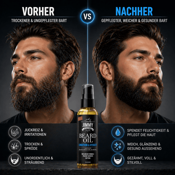 Uncle Jimmy Beard Oil 59ml - Condition & Hydrate - CosFair GmbH