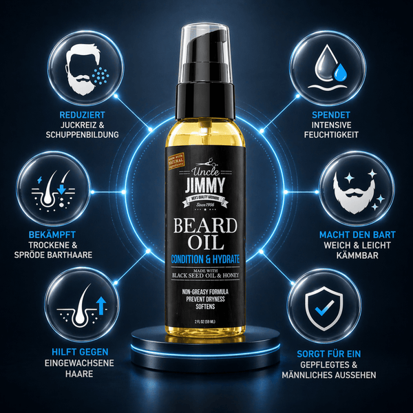 Uncle Jimmy Beard Oil 59ml - Condition & Hydrate - CosFair GmbH