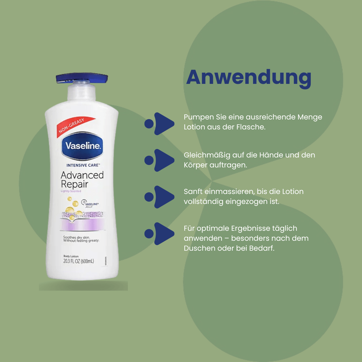 Vaseline Intensive Care Advanced Repair Lightly Scented Lotion 600 ml - CosFair GmbH