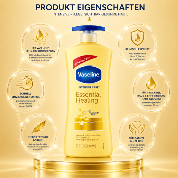 Vaseline Intensive Care Essential Healing Body Lotion - 600 ml - CosFair GmbH