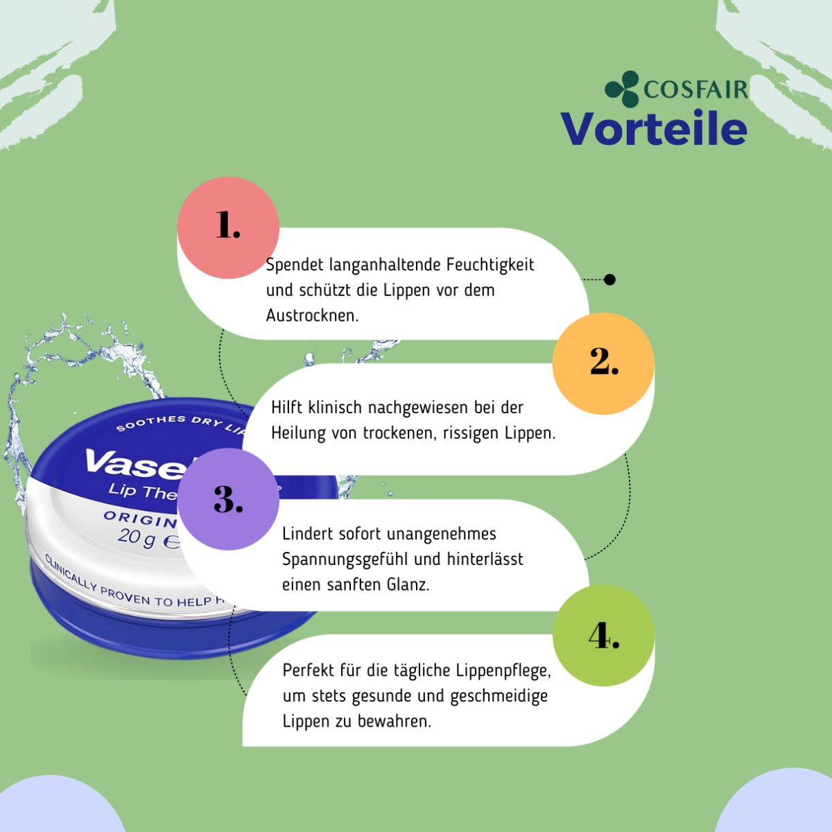 Vaseline Lip Therapy Original 20g - CosFair GmbH